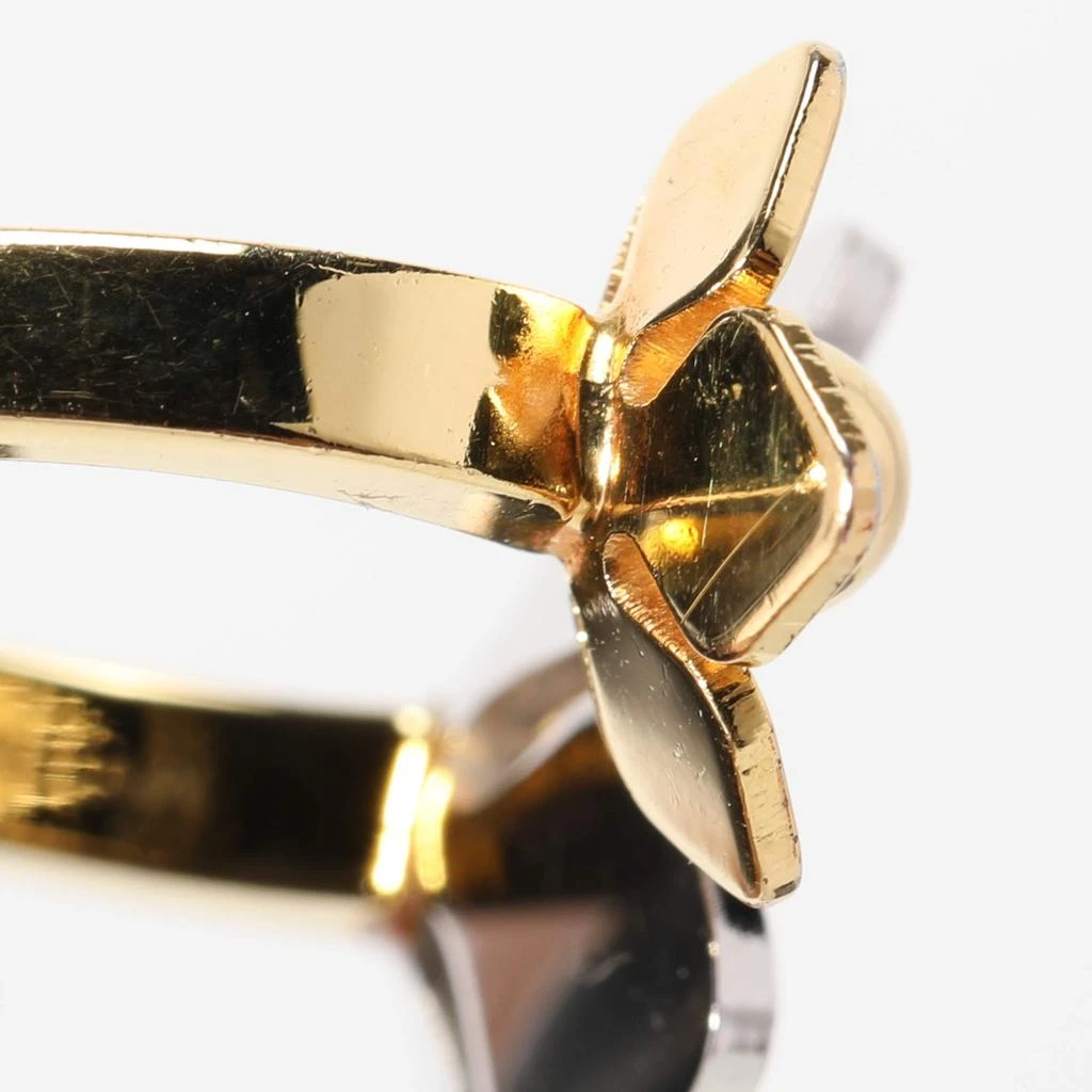 Fendi Fendi Two Tone Flower Motif Open Ring Size 51 7