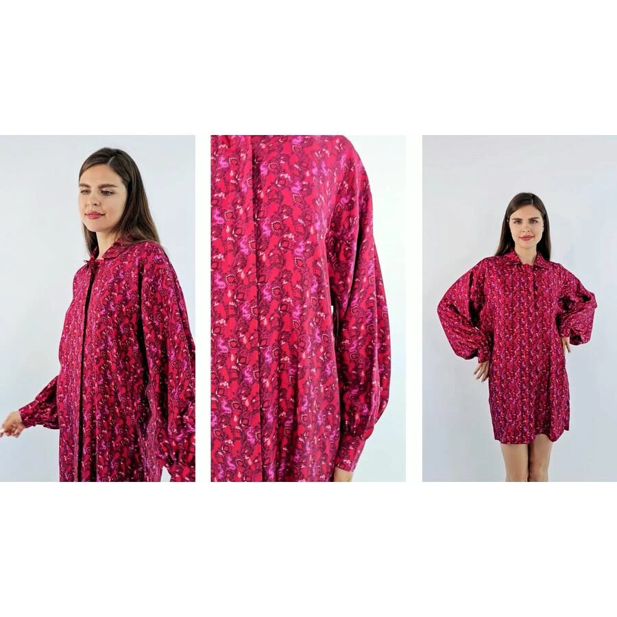 Max Mara Max Mara Ozio Printed Silk Shirt Dress, Brand Size 40 ( US Size 6 )