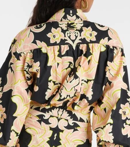 ETRO Printed cotton-blend maxi shirt dress 6