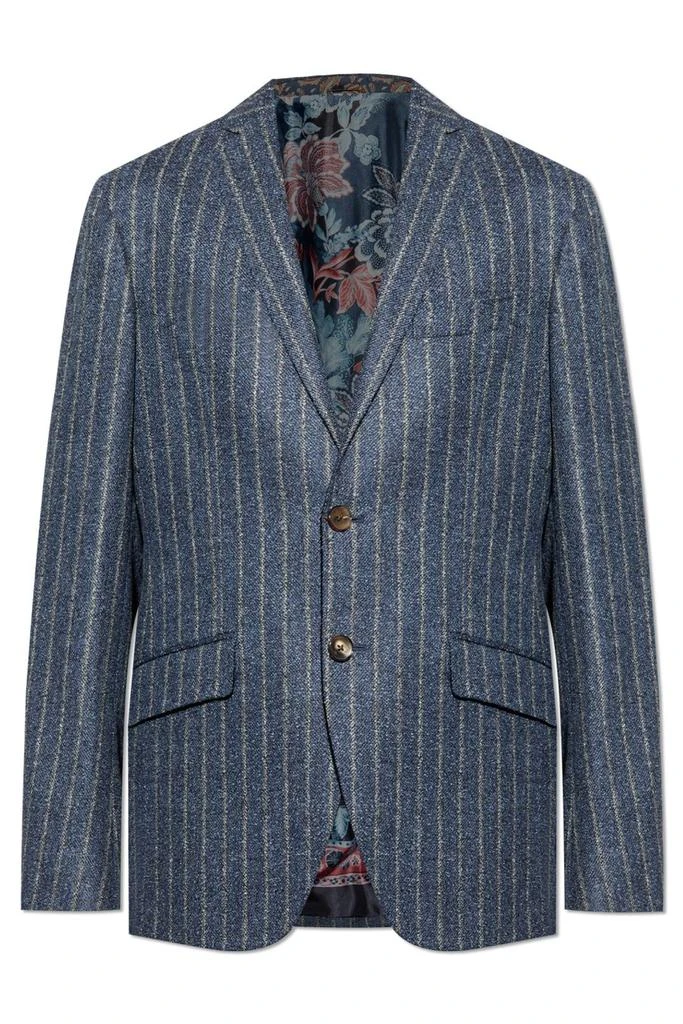 ETRO Etro Pinstripe Single-Breasted Blazer 1