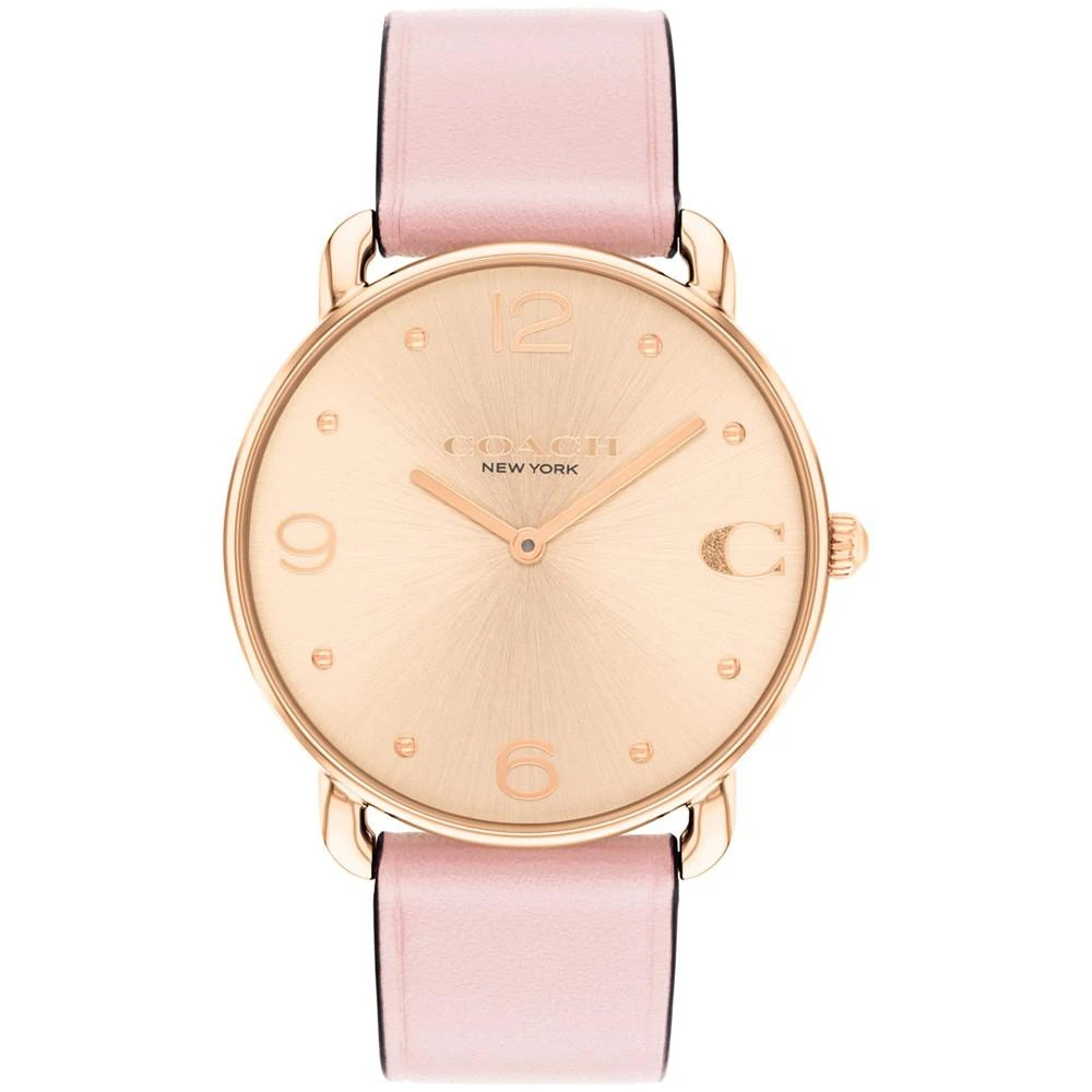 Coach Women's Elliot Pink Leather Watch 36mm Women's Quartz