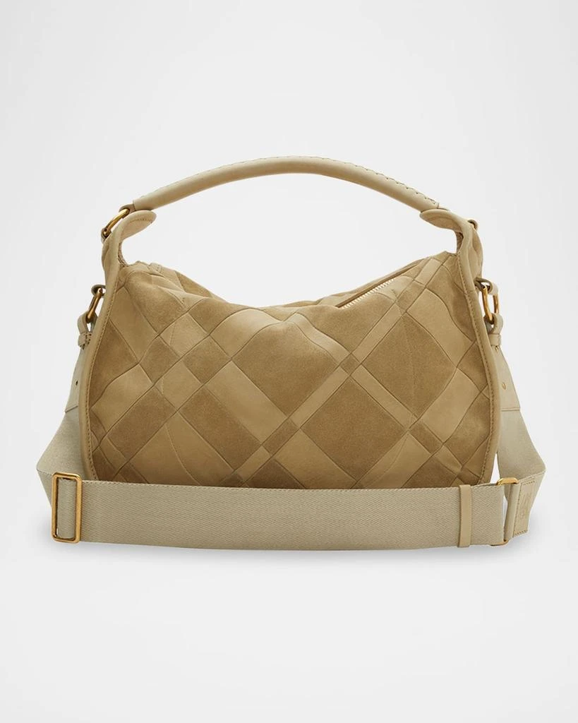 Burberry Clip Patchwork Suede Messenger Bag 3