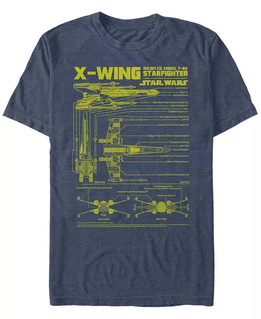 Star Wars Star Wars Men's X-Wing Starfighter Model Short Sleeve T-Shirt 1