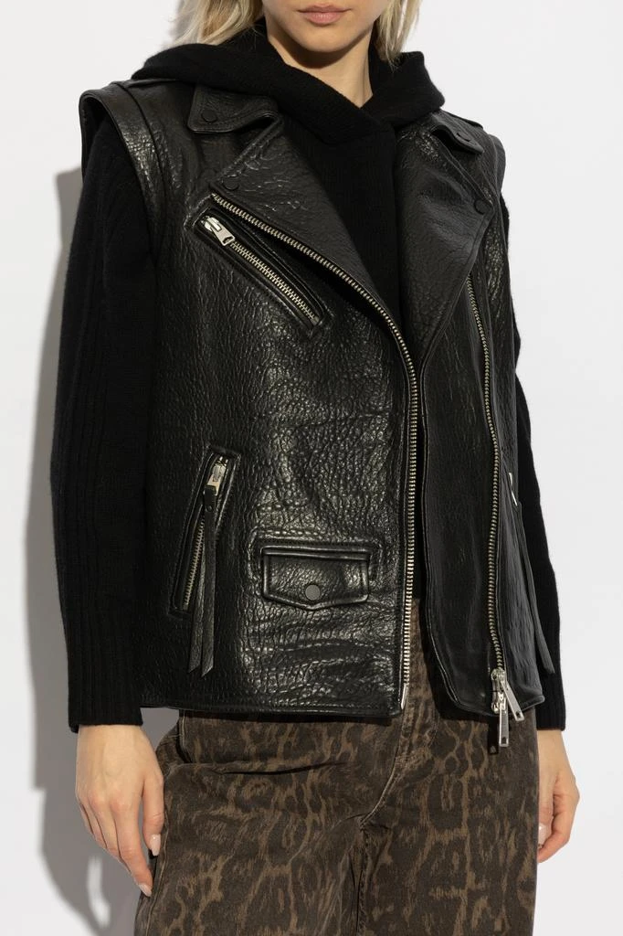 ALL SAINTS Leather vest Billie 3