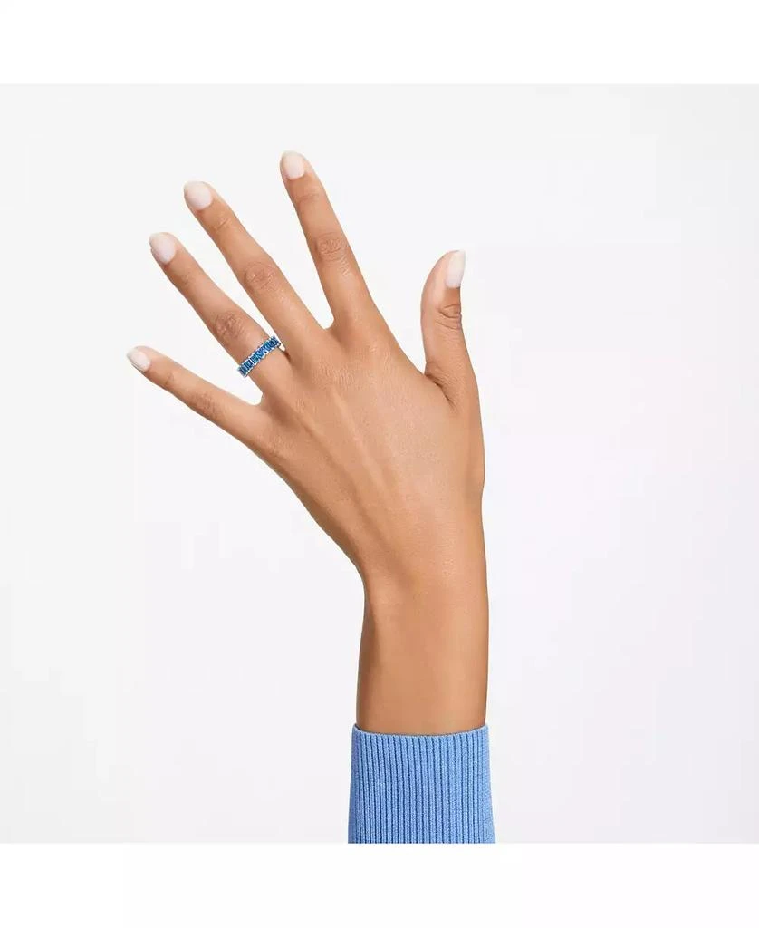 Swarovski Crystal Round Cut Blue Matrix Ring 5