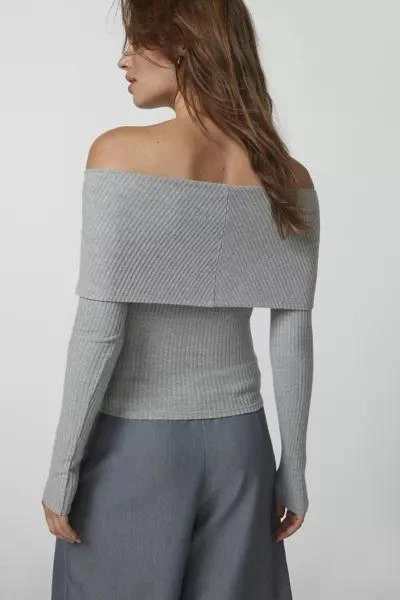 Urban Outfitters UO Hailey Foldover Off-The-Shoulder Long Sleeve Top 4