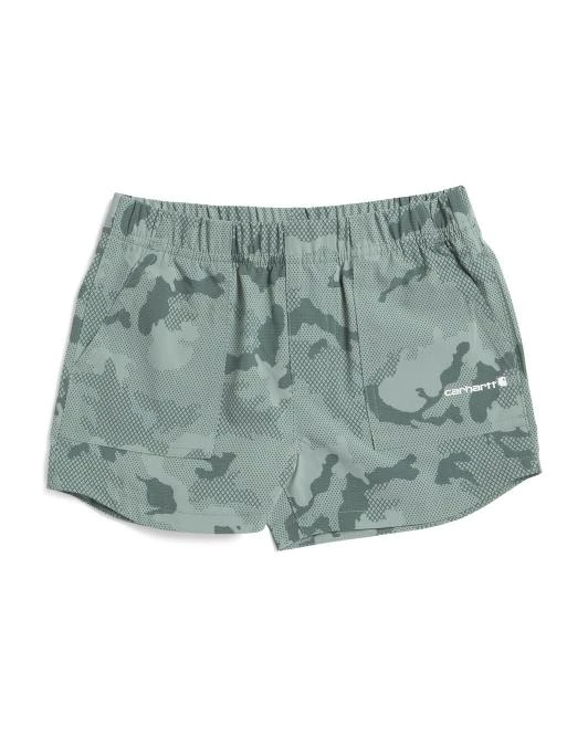 Carhartt Little Girls Rugged Flex Lightweight Camo Shorts