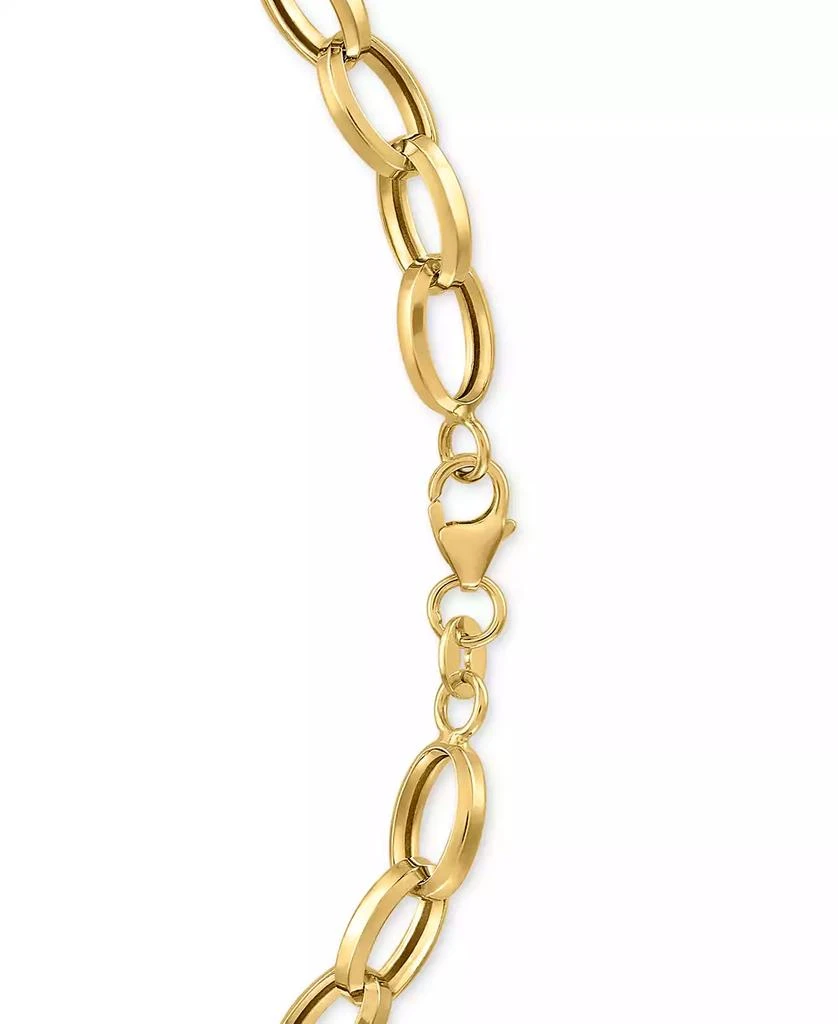 Macy
s Polished Rolo Link 18" Chain Necklace in 10k Gold 4