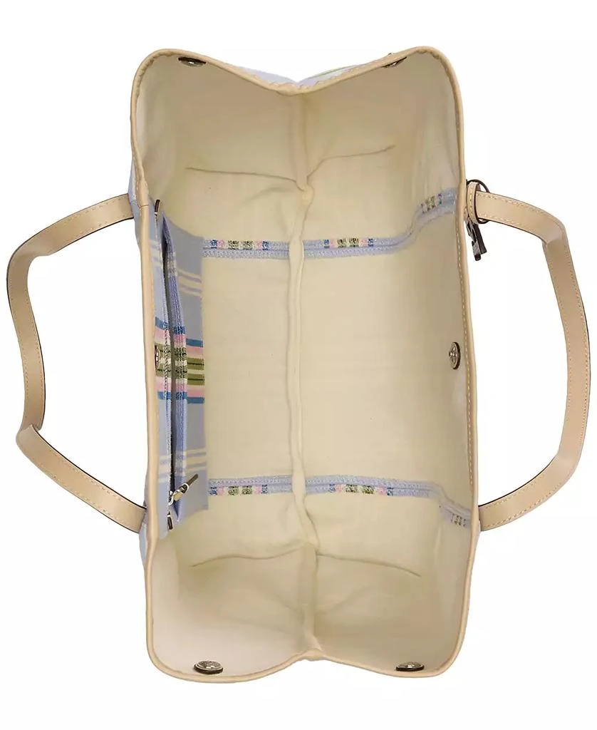 Ralph Lauren Striped Twill Extra-Large Emerie Tote 5