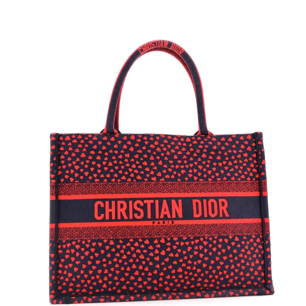 Dior Book Tote I Love Paris Heart Embroidered Canvas Medium 2