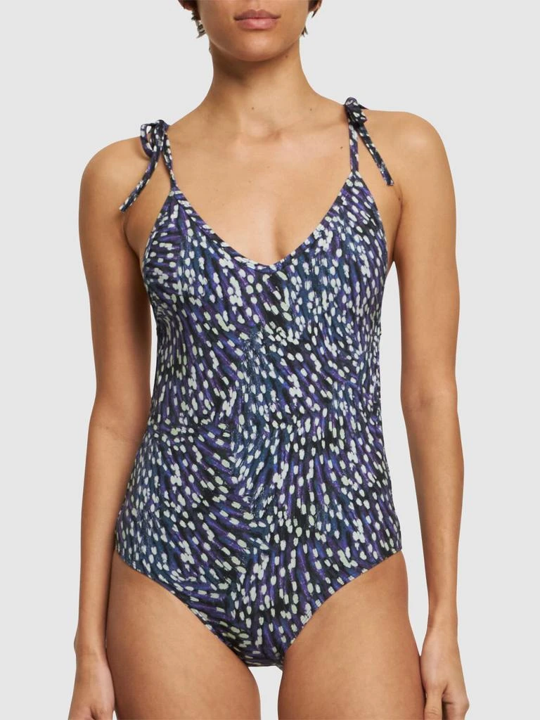 Isabel Marant Swan Printed One Piece Swimsuit 1