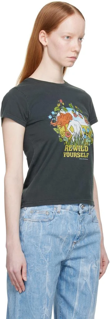 Stella McCartney Black 'Rewild Yourself' T-Shirt 2