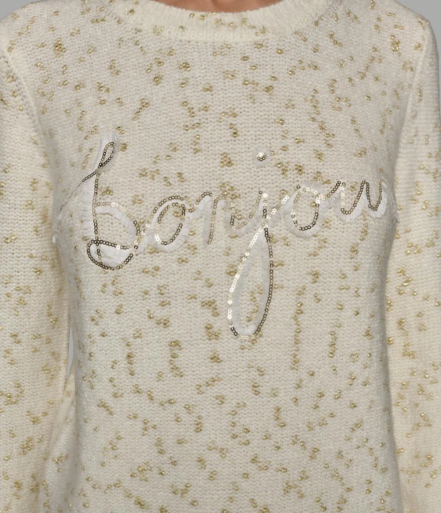 Karl Lagerfeld Paris BONJOUR SCRIPT LUREX SWEATER 6