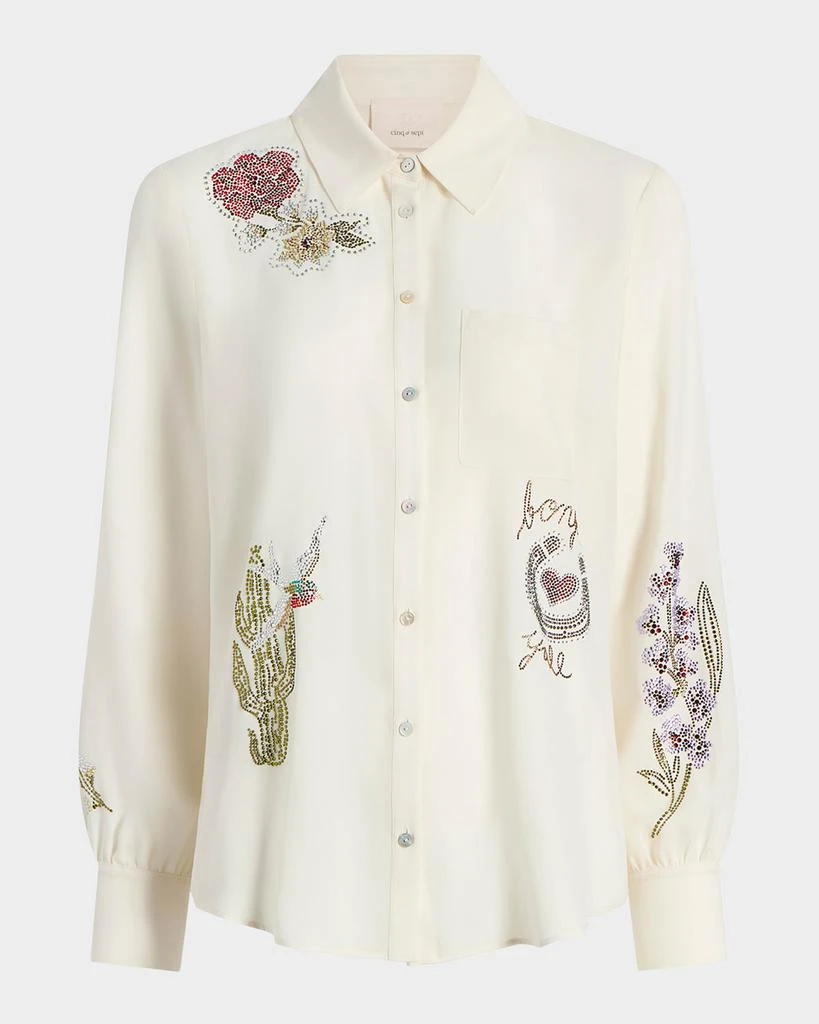 Cinq a Sept Blanche Long-Sleeve Western Amour Top 1