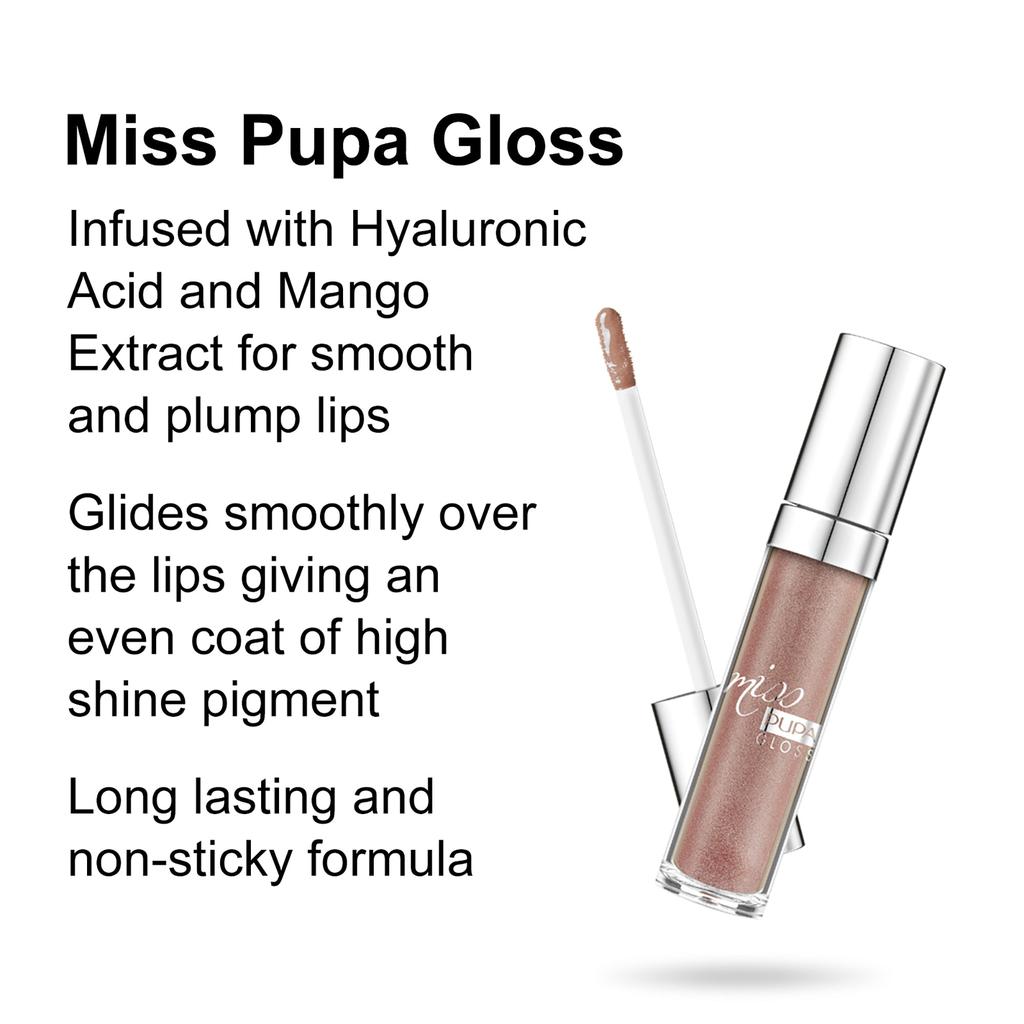 PUPA Milano Miss Pupa Gloss Ultra-Shine Lip Gloss - 104 Enchanted Moment by  for Women - 0.17 oz Lip G