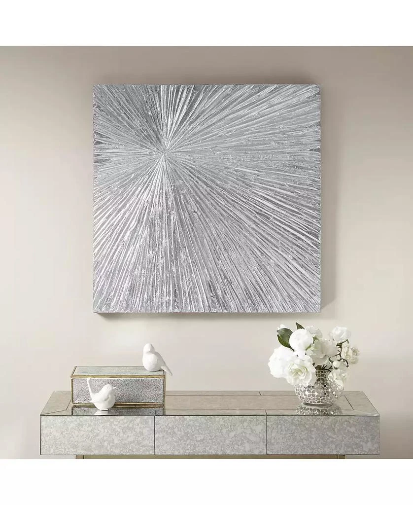Madison Park Signature Sunburst Silver-Tone Resin Dimensional Box Wall Art 3