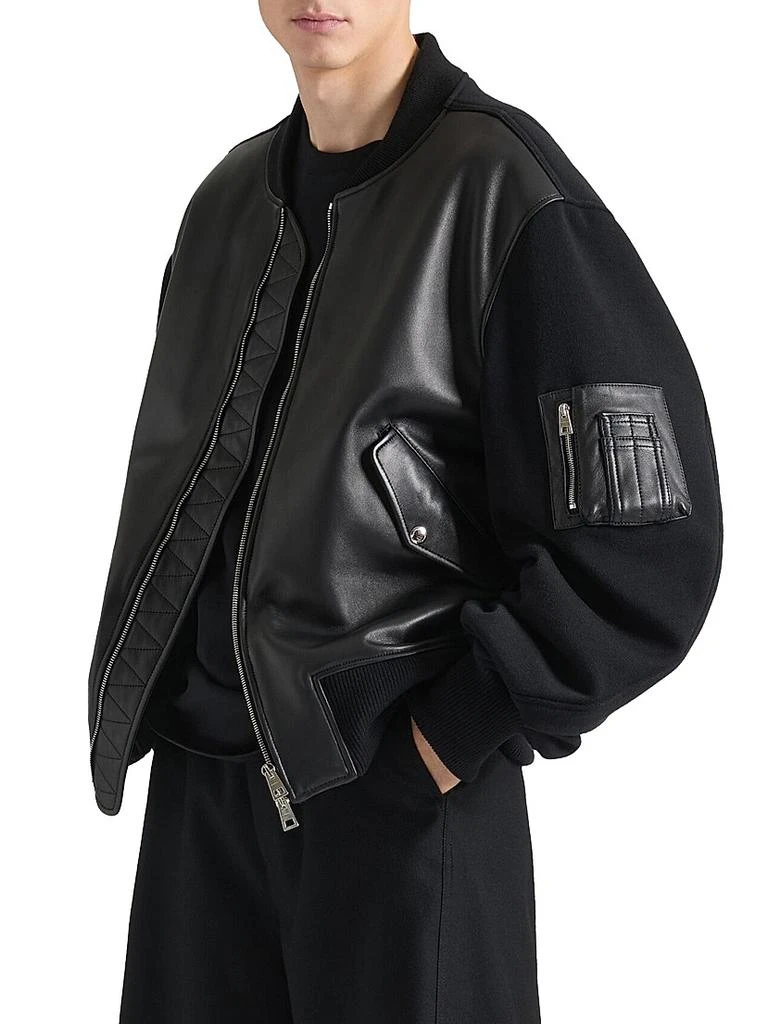 Givenchy Bomber in Nappa Leather and Wool 3