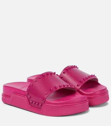 Christian Louboutin Pool Stud embellished slides 1