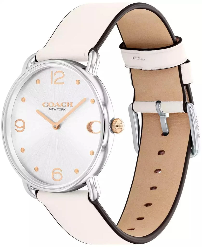 Coach Women's Elliot Chalk White Leather Strap Watch, 36mm 2