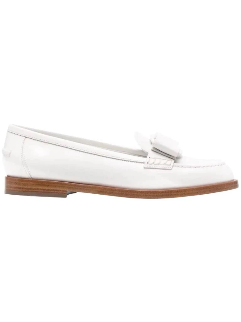 Salvatore Ferragamo Women
s Viva Bow-Embellished Loafers In White 1