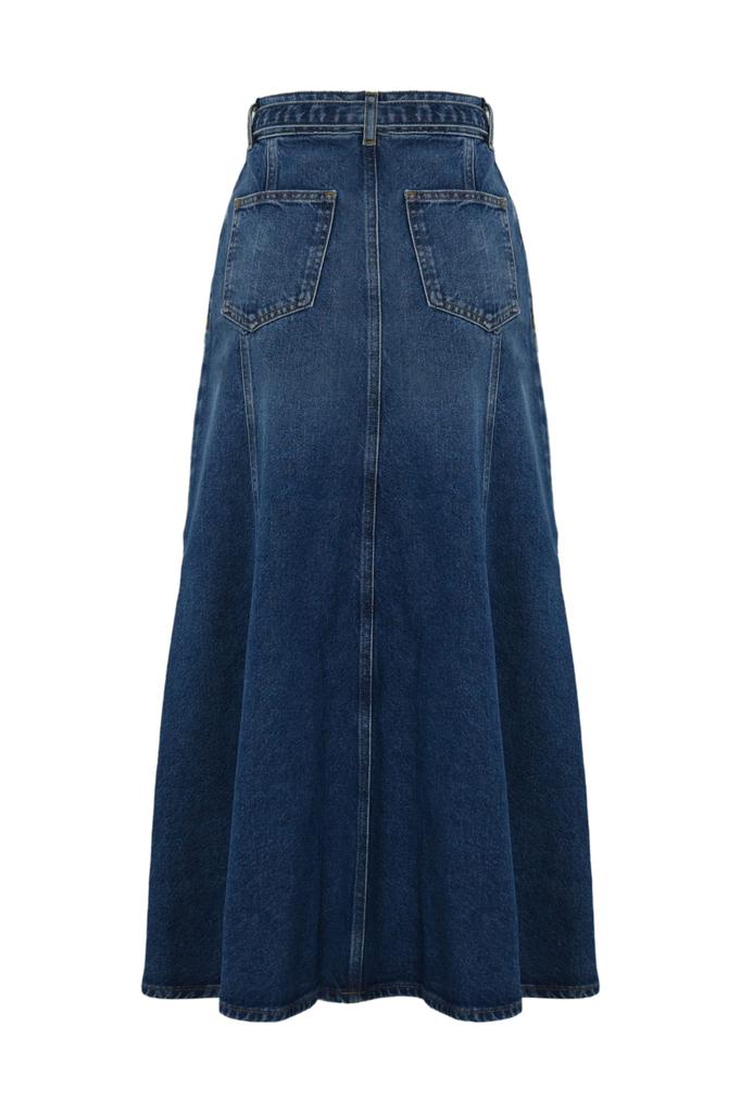 TWINSET Denim Skirt With Oval-t Belt