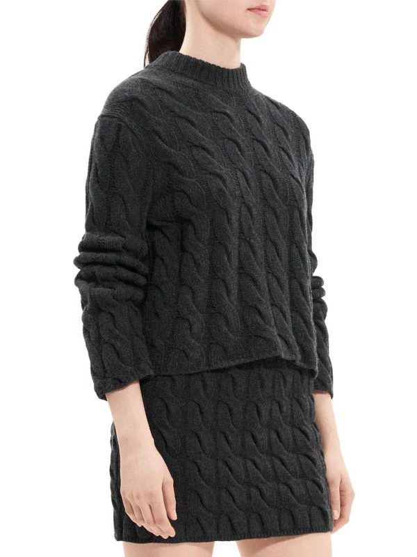 Theory Wool 
Cashmere Cable-Knit Sweater 3