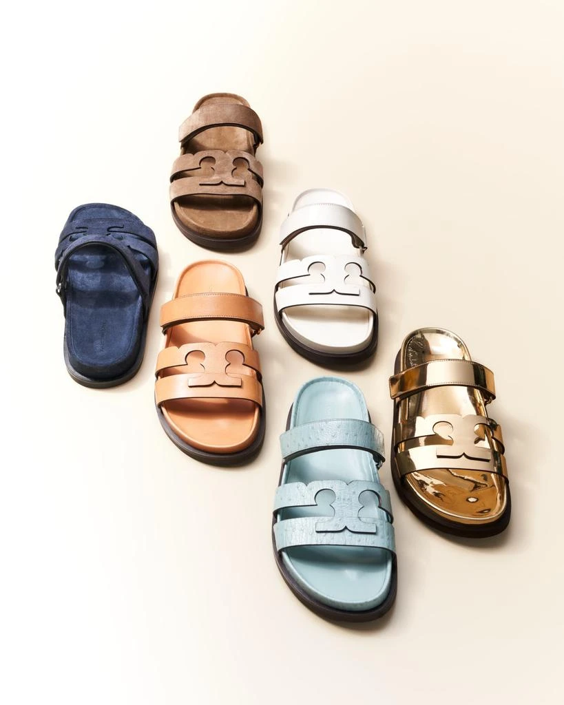 Tory Burch Ines Leather Triple-Band Sport Mule Sandals 2