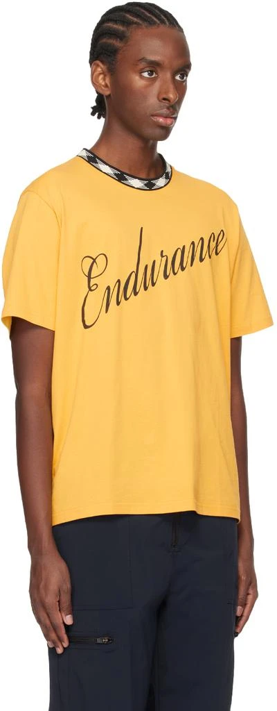 WALES BONNER Yellow 'Endurance' T-Shirt 2