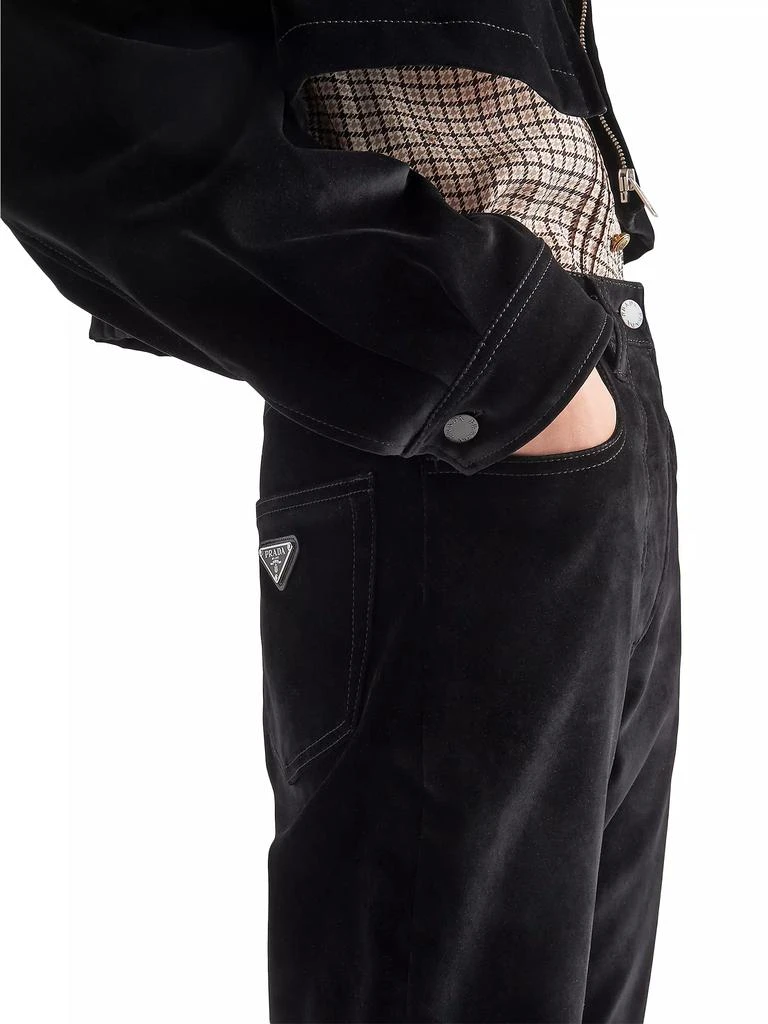 Prada Five-Pocket Velvet Denim Jeans 3