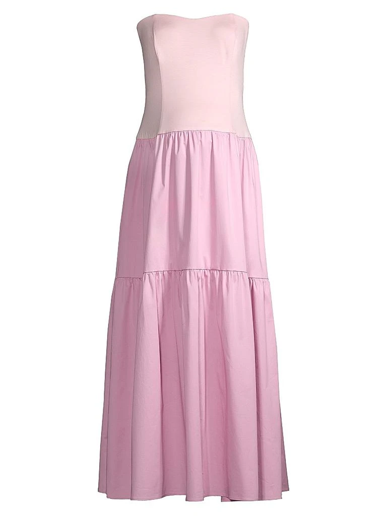 Emilia George Maternity The Evelyn Strapless Tiered Midi-Dress 1