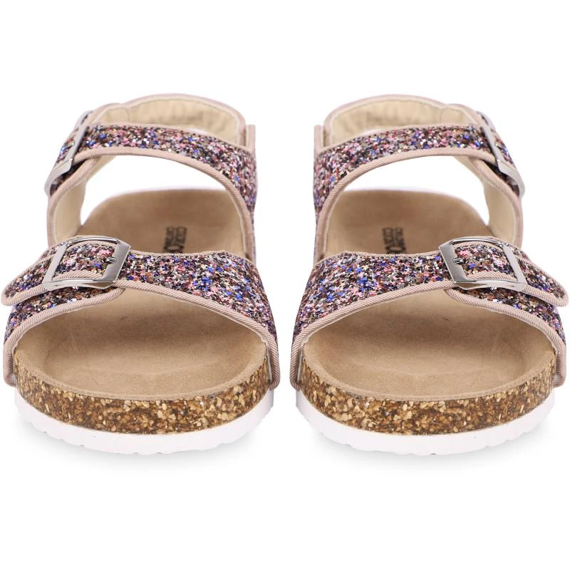 COLORS OF CALIFORNIA Glittery buckle straps sandals in pink 2