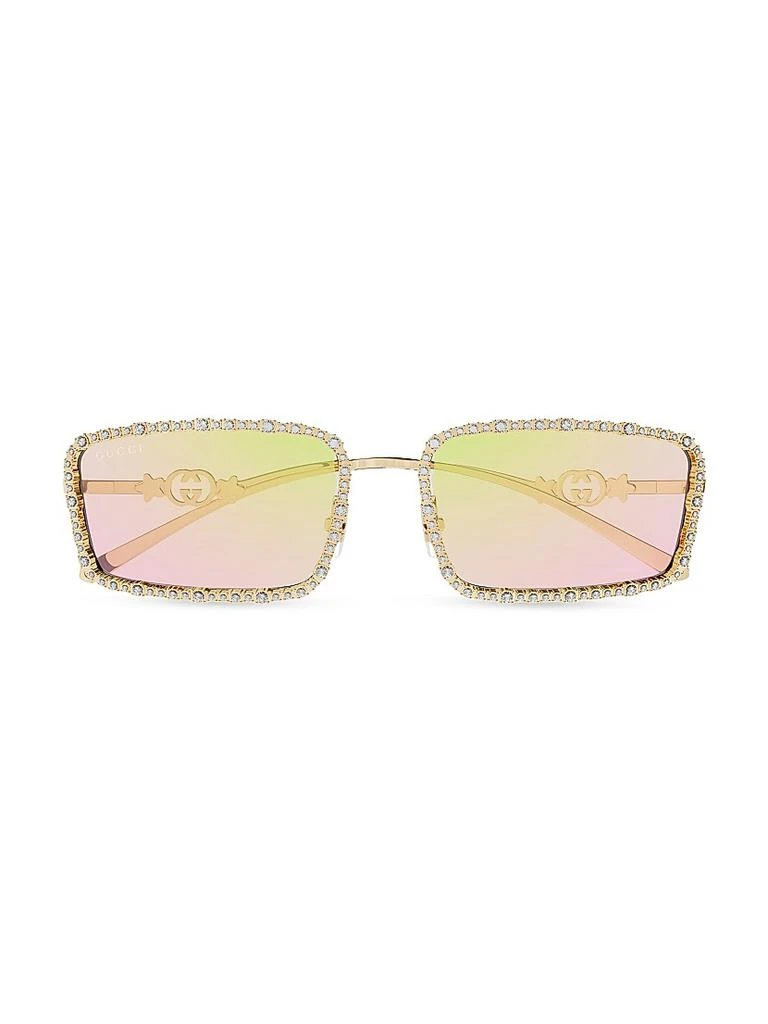 Gucci Bling Bling 58MM Rectangular Sunglasses 2