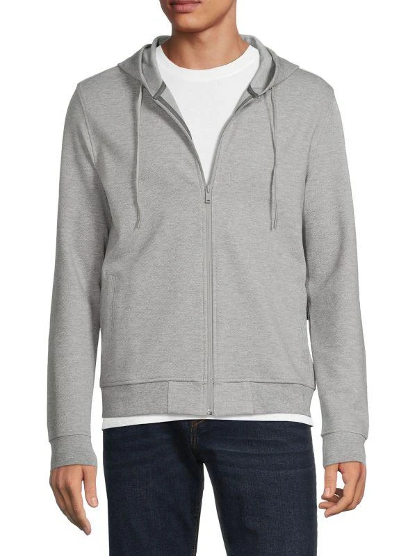 Kenneth Cole Heathered Zip Up Hoodie 1