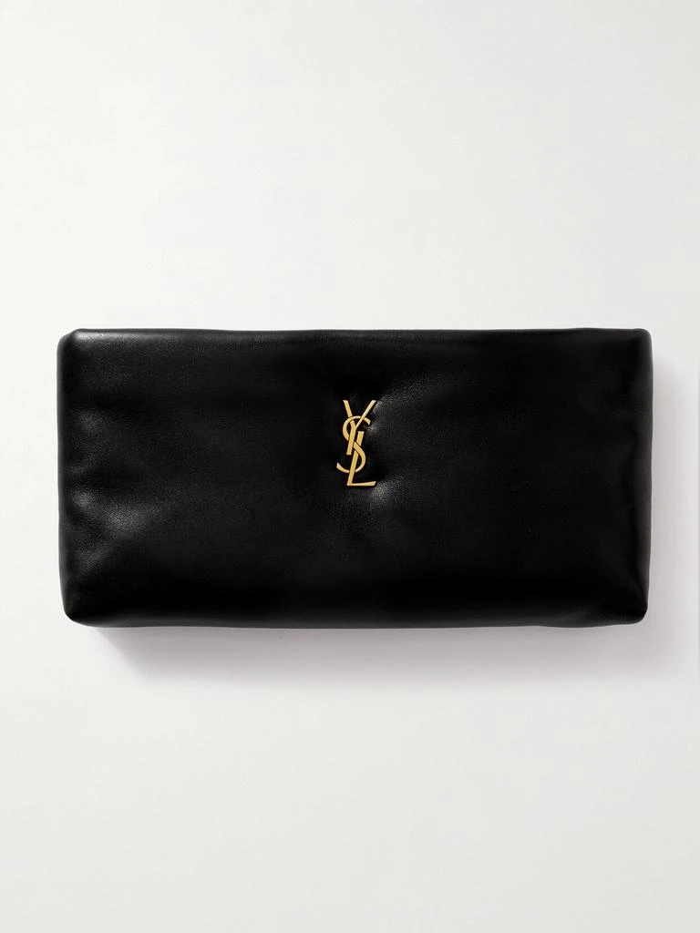 Yves Saint Laurent Calypso Long 带填充物皮革小袋 1