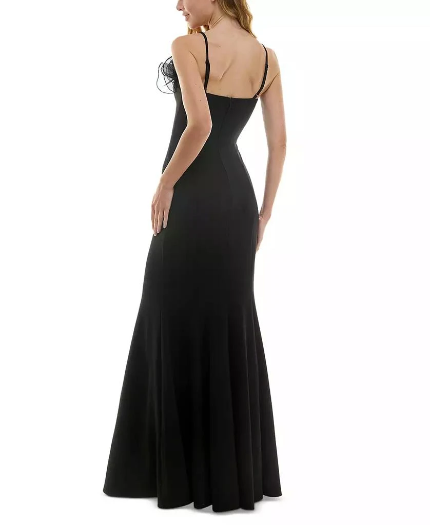City Studios Women's Ruffled-Neck Evening Gown 2