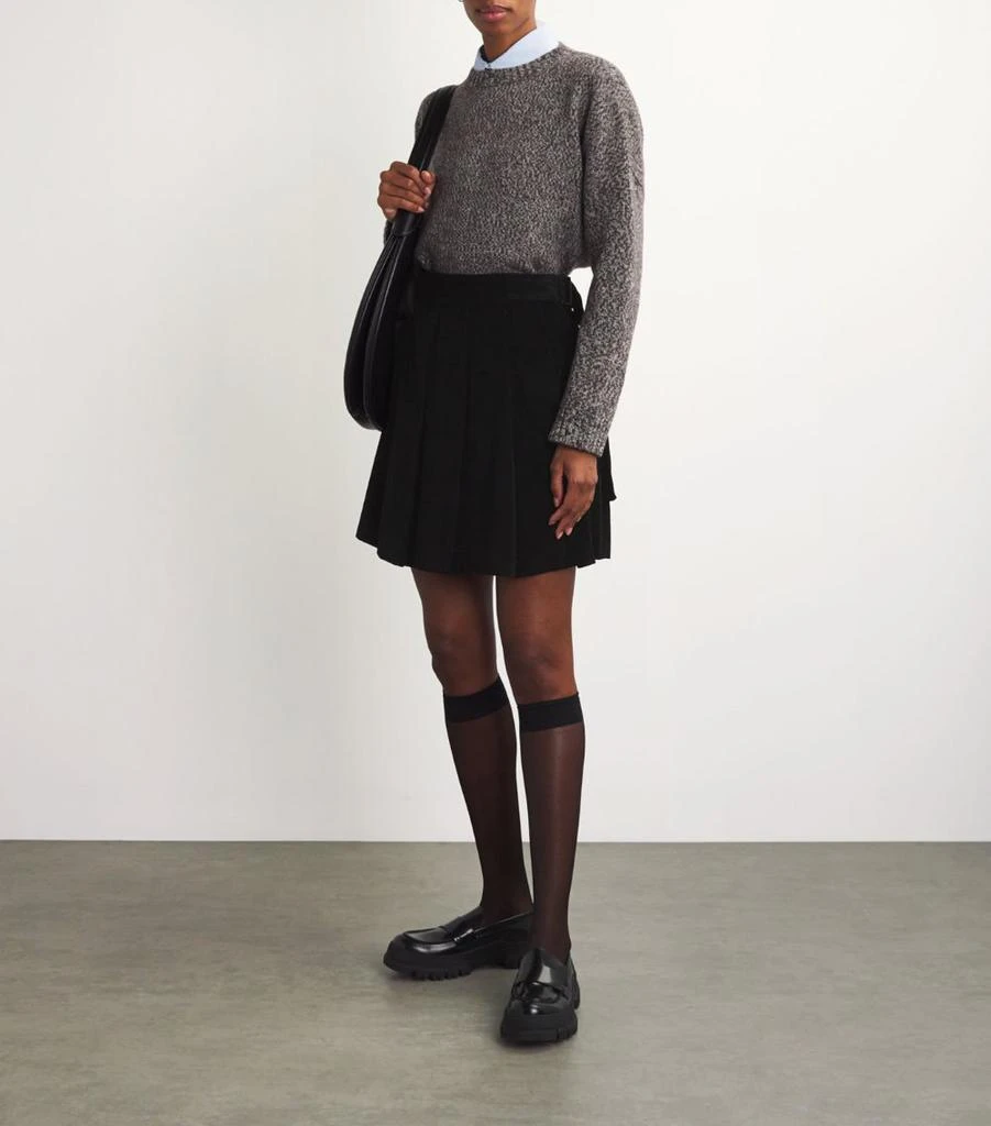 Weekend Max Mara Corduroy Pleated Mini Skirt 2