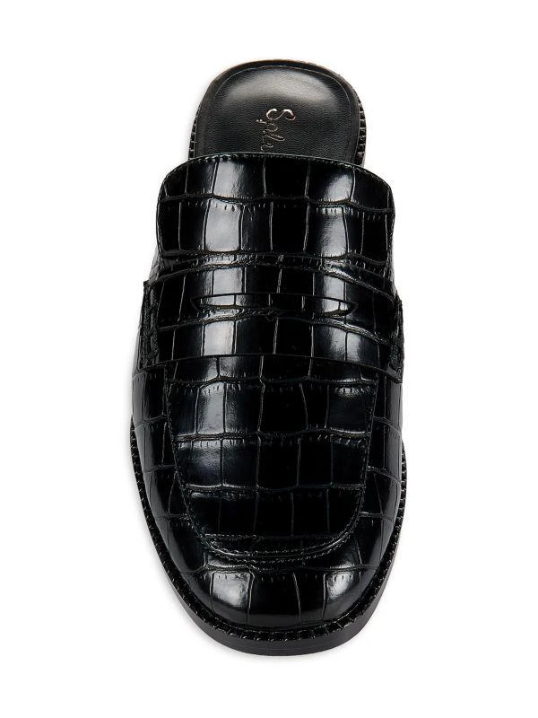 Splendid Dora Croc-Embossed Penny Loafer Mules 5