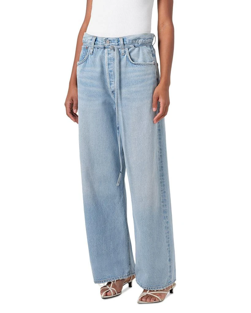 AGOLDE Emmi High Rise Wide Leg Jeans in Incline 6