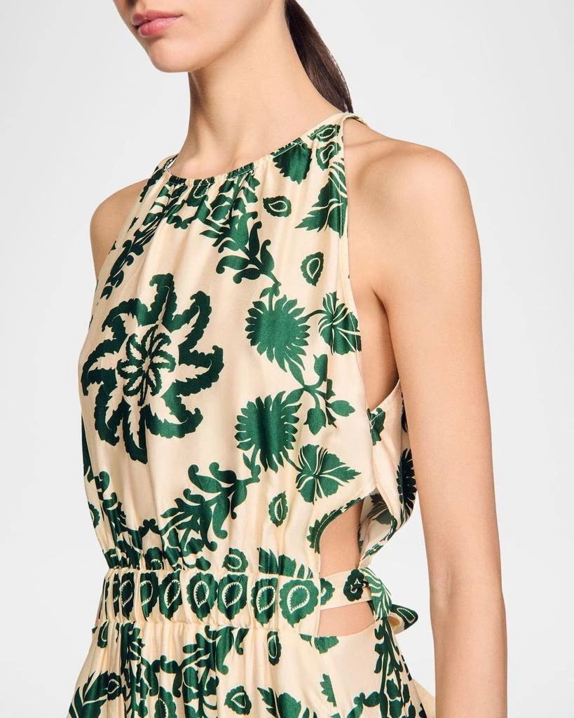 Sandro Hyeres Floral Midi Dress 5