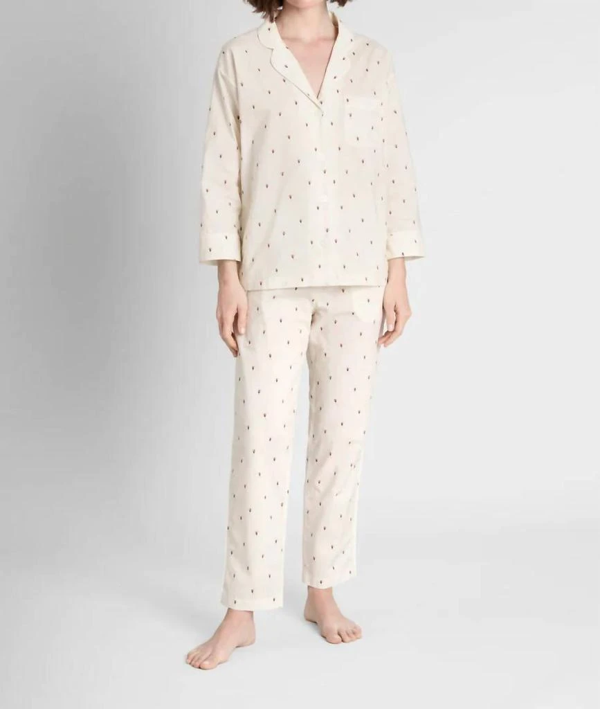 SLEEPY JONES Sleepy Jones - Women's Marina Rosette Pajama Set 2