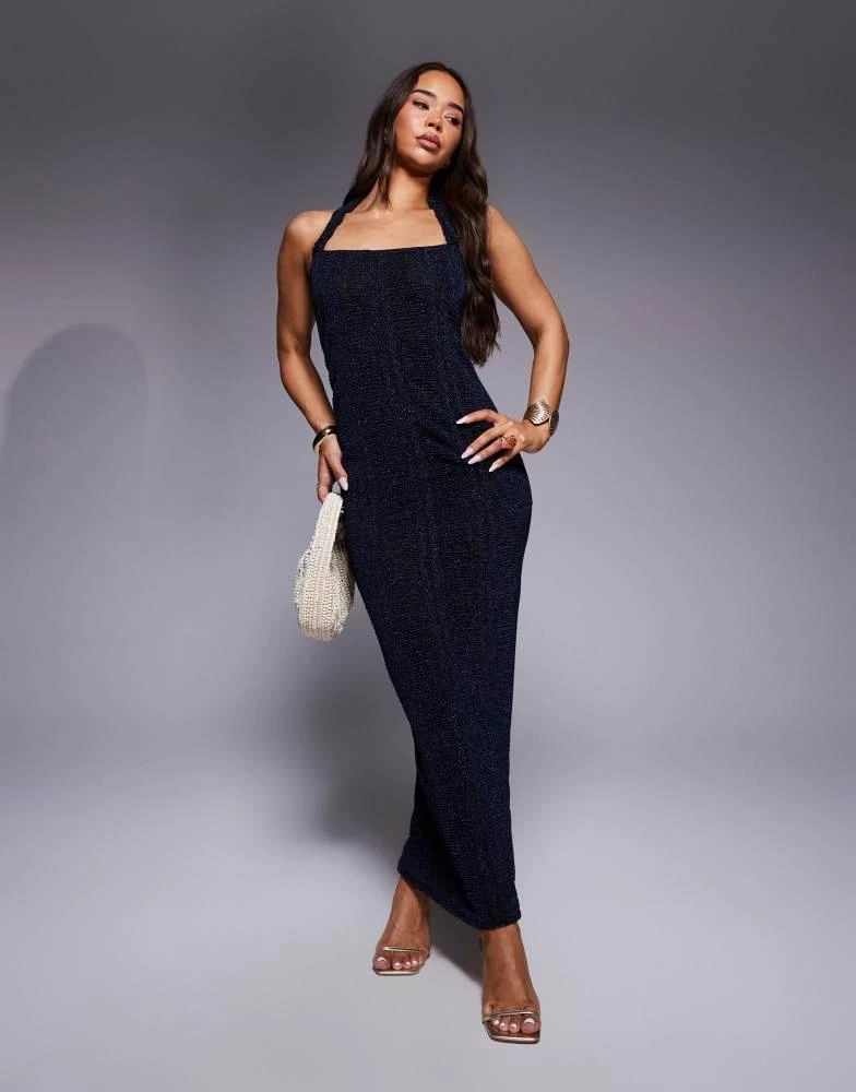 asos maxi dress long sleeve ASOS Edition Maxi Dress with Ruched Detail in Bright Pink