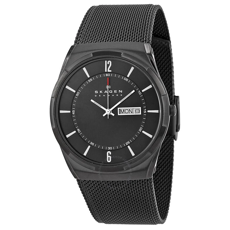 Skagen Aktiv Black Dial Black PVD Mesh Men's Watch SKW6006 1