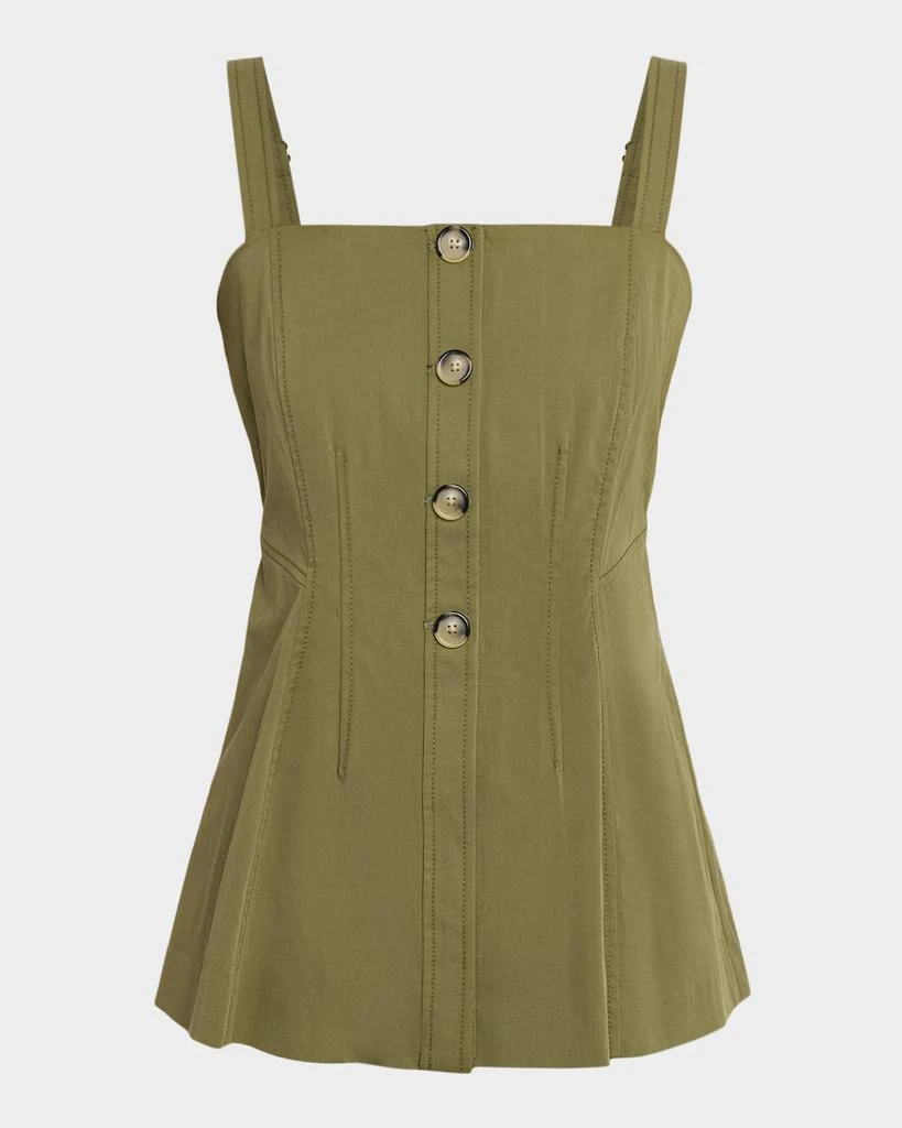 VERONICA BEARD Kariselle Sleeveless Square-Neck Top