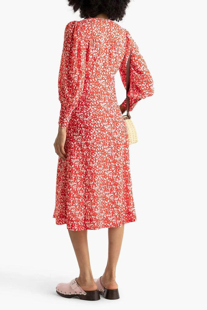 Ganni Printed crepe midi dress 3