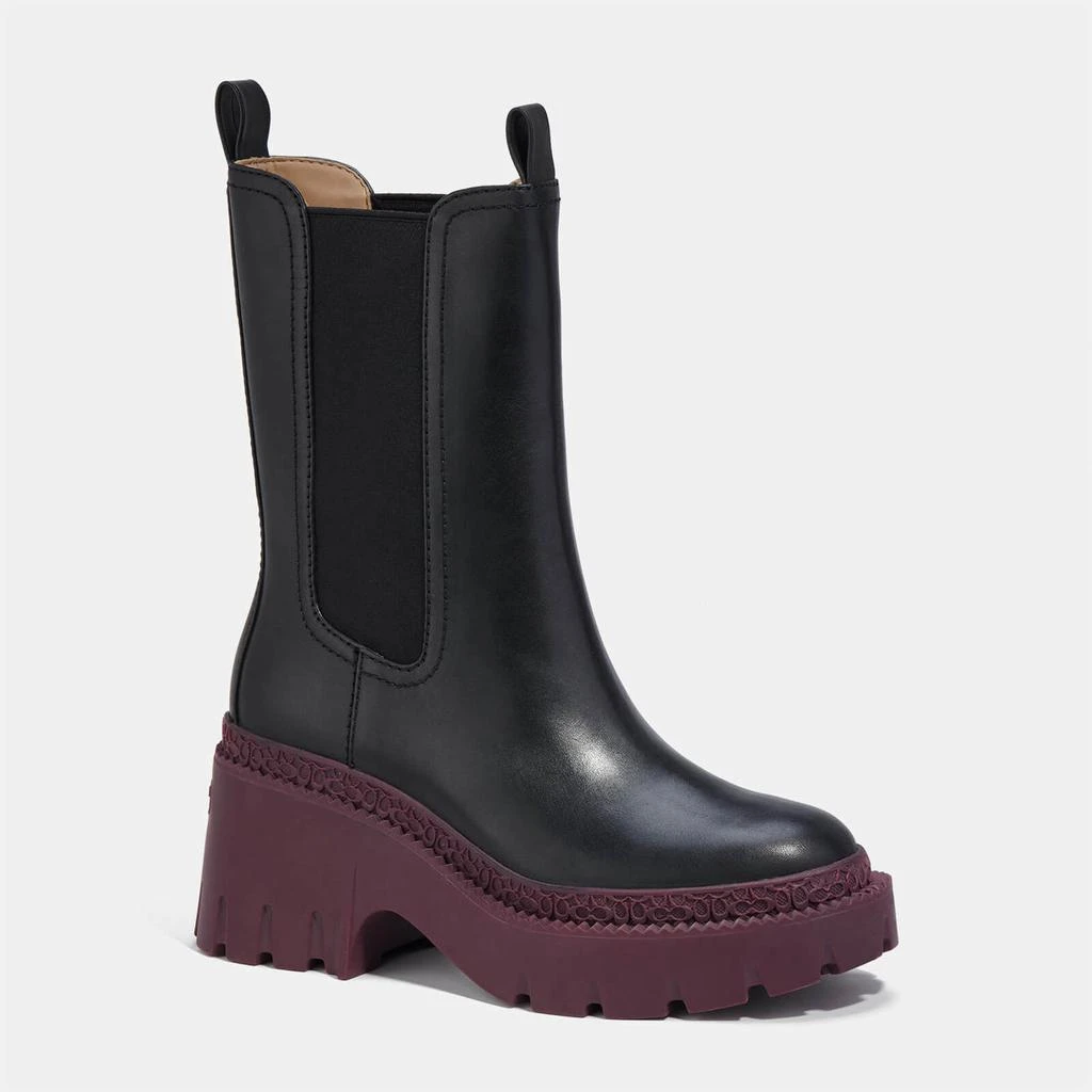 The Hut Coach Alexa Leather Heeled Chelsea Boots 3