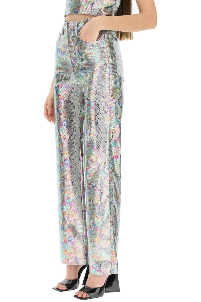 ROTATE Birger Christensen 'rotie' snake-embossed pants 4