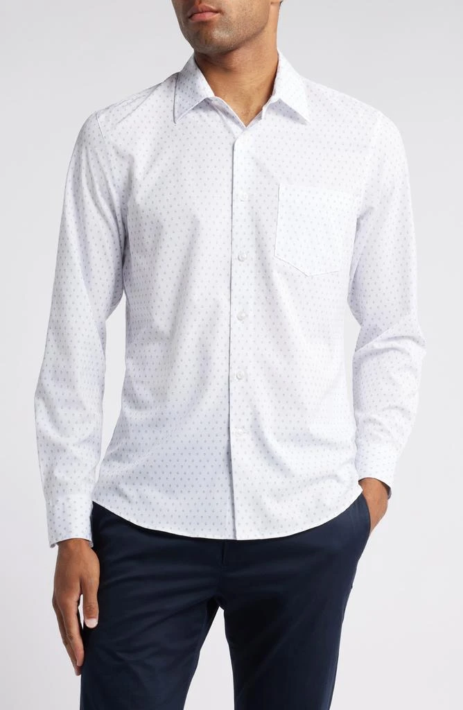 Nordstrom Trim Fit Stretch Performance Print Button-Up Shirt 1