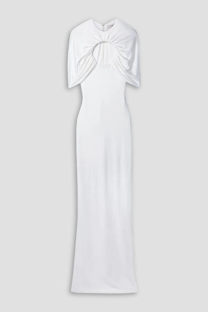 ET OCHS Cape-effect cutout ruched stretch-jersey gown 1