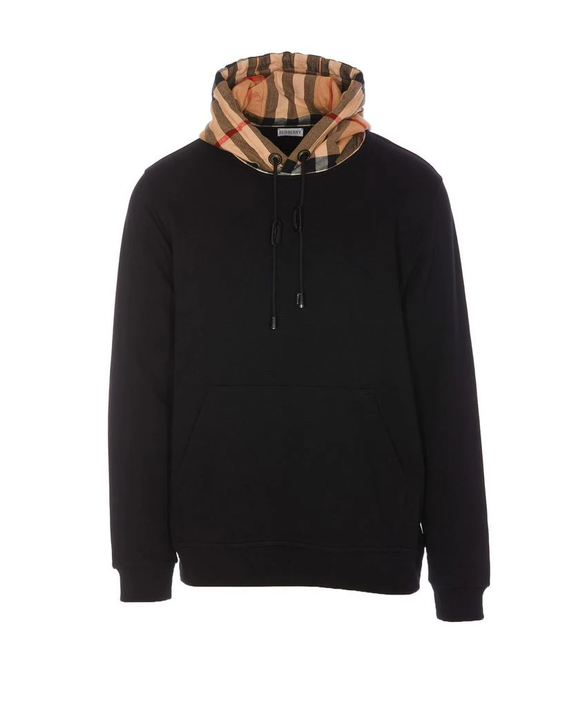 Burberry Burberry Checked Drawstring Hoodie 1
