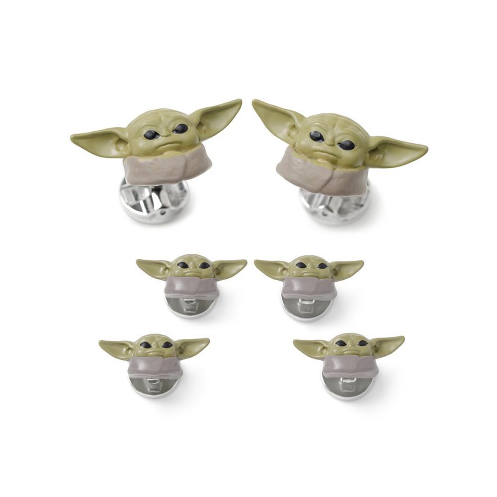 Star Wars Men's 3D Grogu Cufflinks and Studs, 6 Piece Set